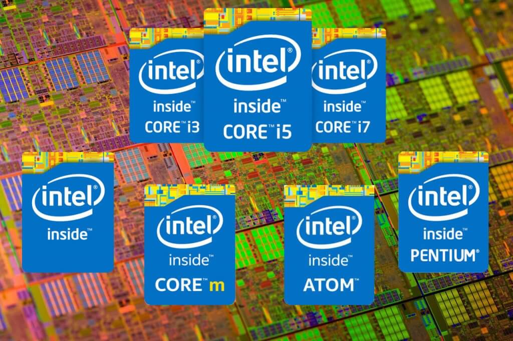 Lines and markings of modern Intel processors